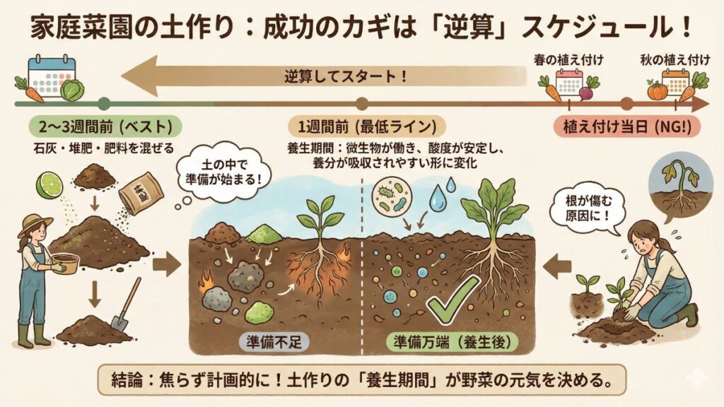 家庭菜園の土作りを行う時期と手順の基本