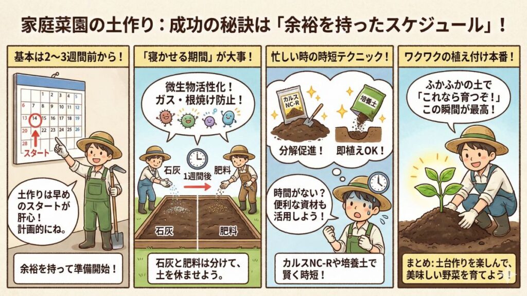 家庭菜園の土作りは適切な時期に始めよう