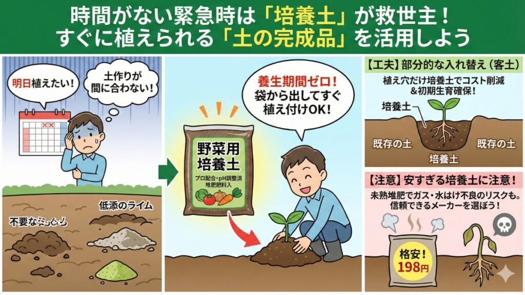 時間がない場合は培養土を活用しよう