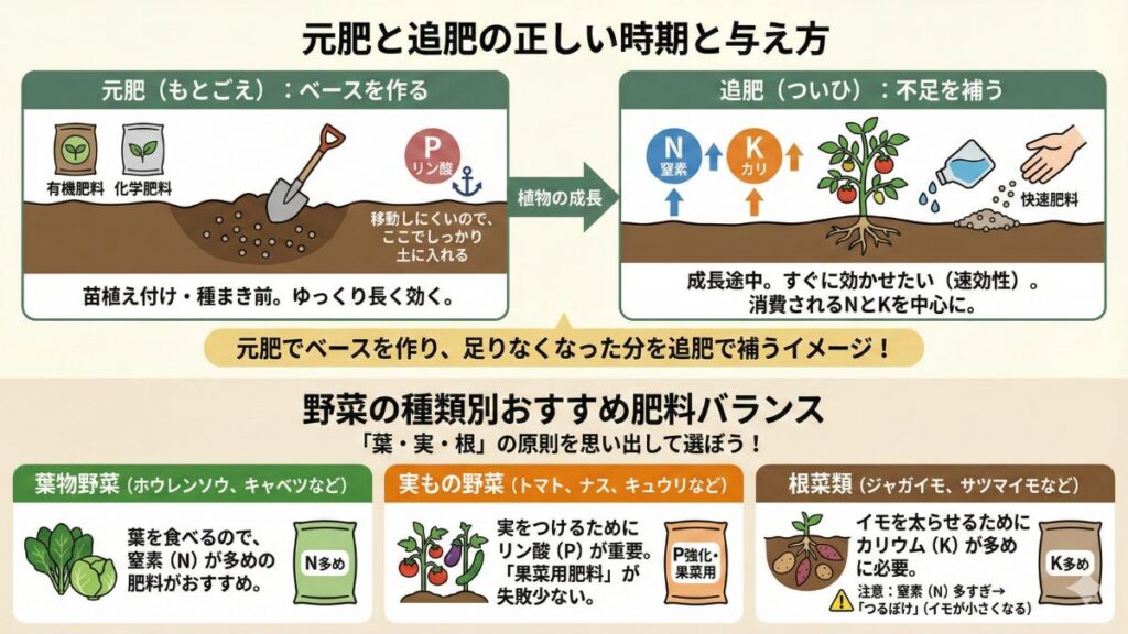 元肥と追肥の正しい時期と与え方
