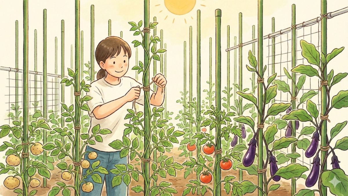 野菜の垂直栽培に挑戦！3坪で挑む道法流仕立て2026年実践レポ