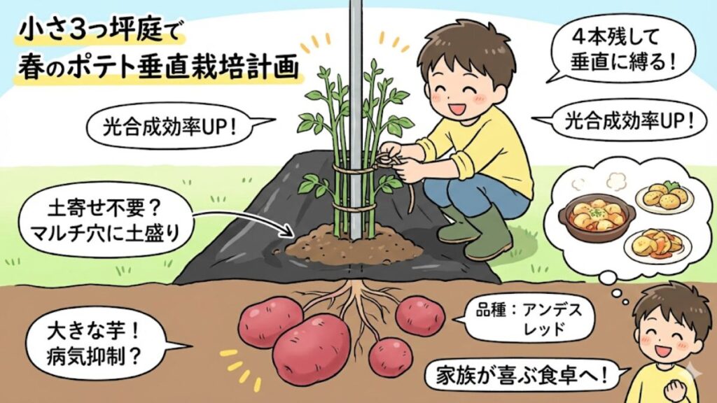 3坪の畑で実践する野菜の垂直栽培計画