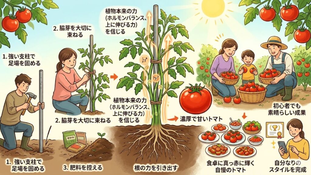 トマトの垂直栽培を家庭菜園で成功させるためのまとめ
