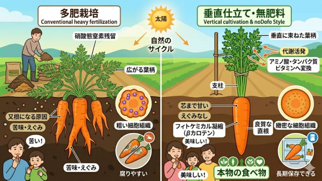硝酸態窒素を低減しえぐみのないニンジンを作るコツ