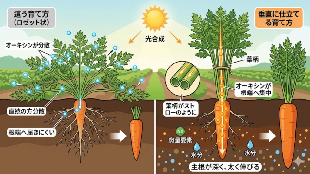 オーキシンを根端へ集中させ発根を強力に促す方法