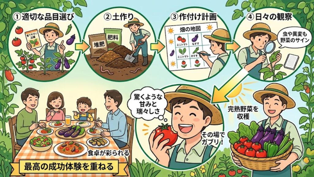 成功体験を積み重ねる夏野菜を育てやすい方法のまとめ