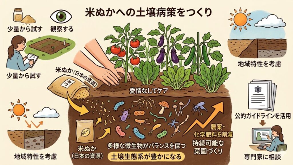持続可能な菜園を作る連作障害対策と米ぬかのまとめ