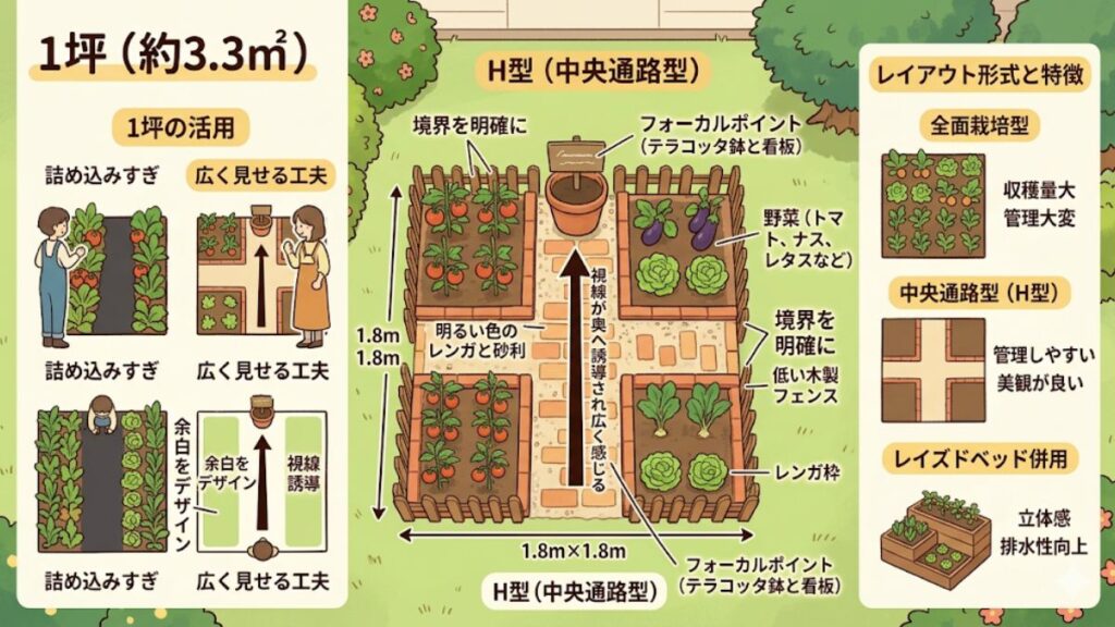 1坪から始める狭いスペースを広く見せるレイアウト