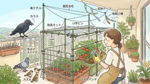 家庭菜園の鳥よけを100均で攻略！カラスに慣れさせない裏技解説