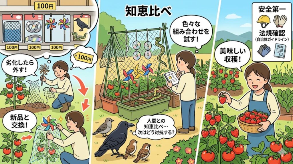 100均グッズで家庭菜園の鳥よけを賢く続ける工夫