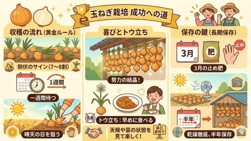 理想的な玉ねぎの中生の収穫時期に関するまとめ